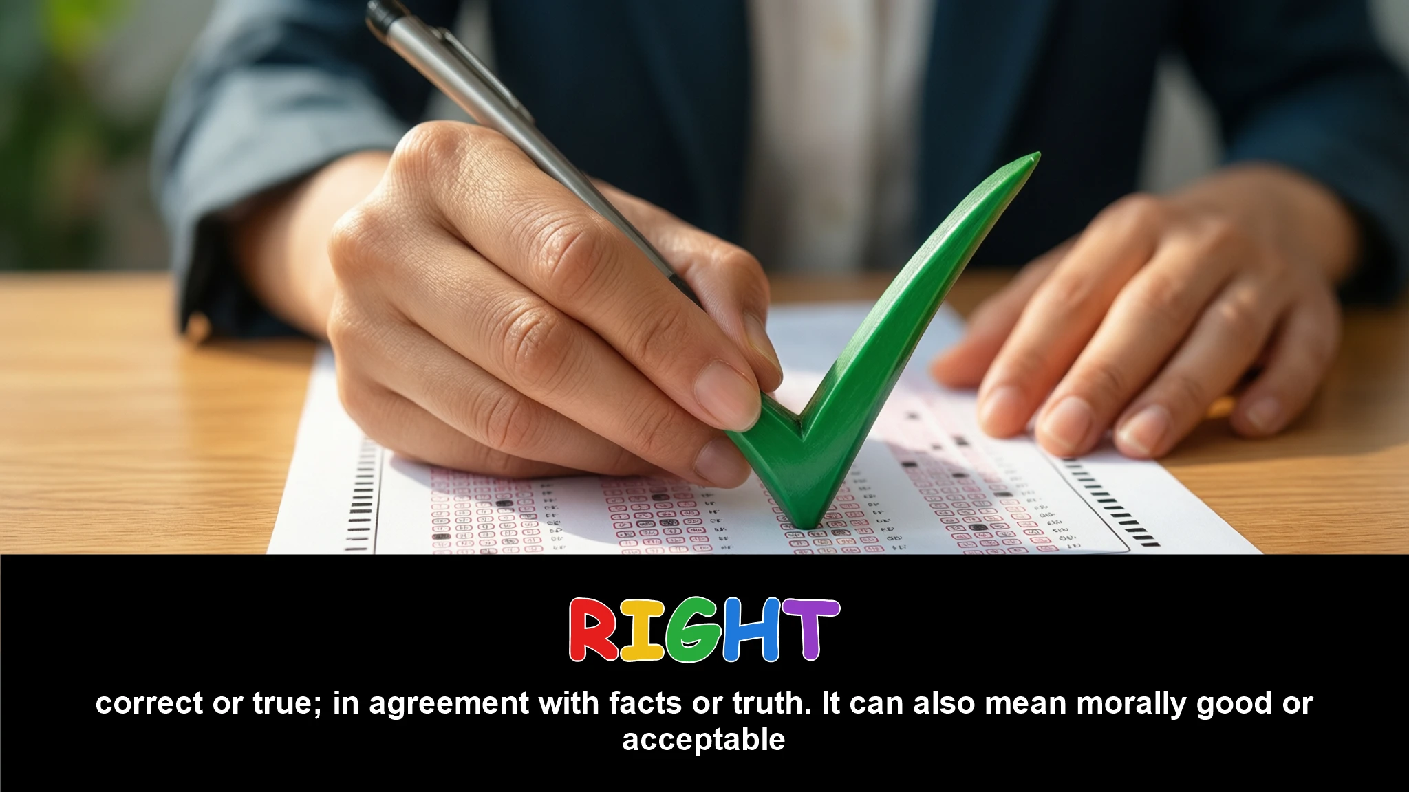 English Illustration for right